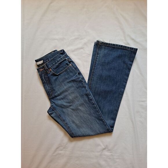 J.Crew Mid-Rise Bootcut Jeans Medium Wash Faded Denim Blue 2 - Picture 5 of 6
